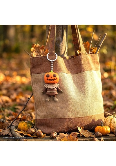 Balkabağı Figürü Anahtarlık, Hediyelik Halloween Çanta Aksesuarı Ve Hareketli Oyuncak Pumpz Turuncu