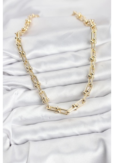 Pirinç Gold Renk Tifani Model Kadın Kolye Altın - Beyaz 63790844