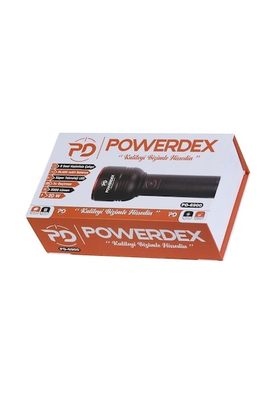 Powerdex 20w Şarjlı Fener Pd-6900 Siyah