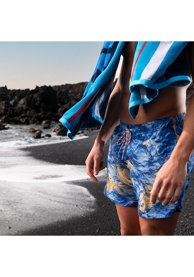 Arena Water Prints Beach Erkek Mavi Deniz Şortu 007159710 Mavi
