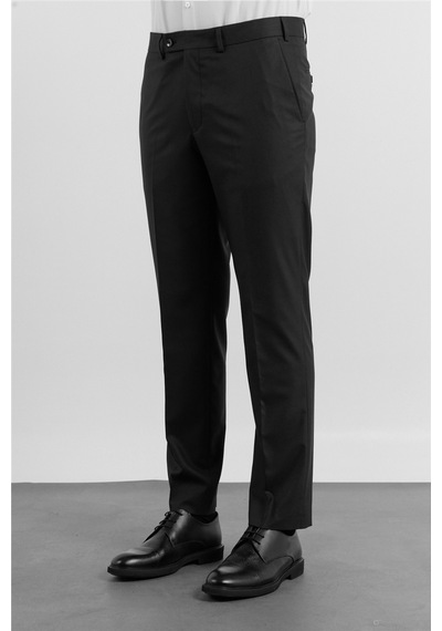 İmza Yan Cep Açık Paça Bez Ayağı Comfort Fit Esnek Pantolon 1003255127 Siyah