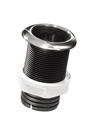 Thru-Hull W/Inox Flange 1 ½".W/Hose Barb 38mm. L117mm