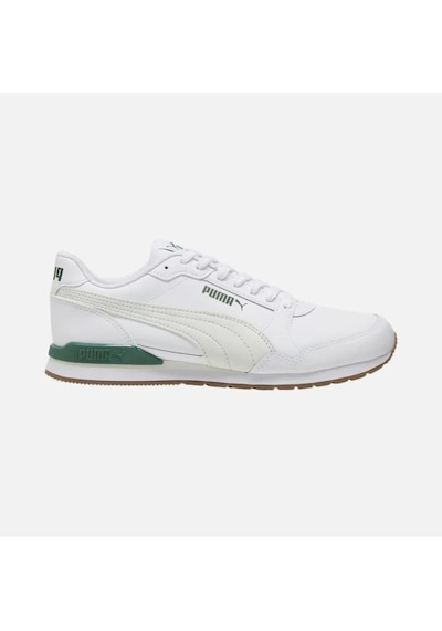 Puma 384855 22 St Runner V3 L Erkek Sneakers Ayakkabı Beyaz Yeşil Beyaz - Yeşil