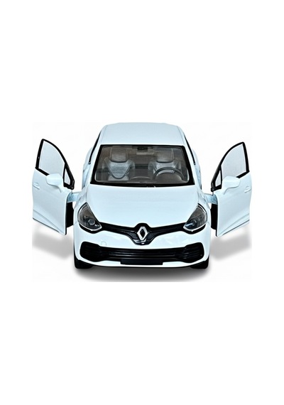 Beyaz 1:34 Ölçek Die Cast Kapıları Açılır Lisanslı Renault Clio Rs Oyuncak Metal Model Araba Çok Renkli