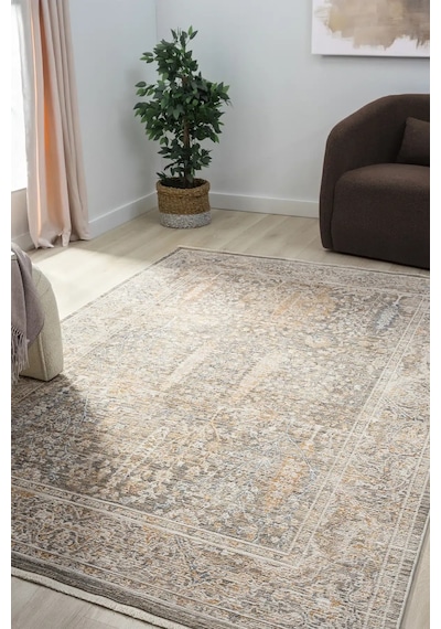 Seyran Halı Peru 10202 Bej Polyester Makine Halısı