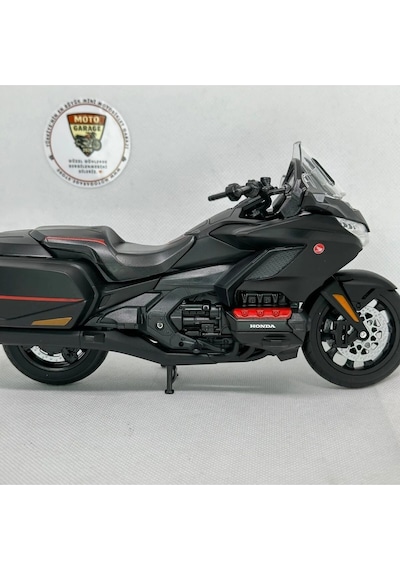 Honda Goldwing Dct Siyah 1:12 Diecast Motosiklet Model Lisanslı Metal Maket Oyuncak & Biblo