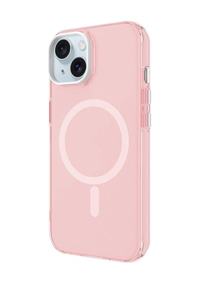 Apple Uyumlu iPhone  15 Plus Kılıf Zore Magsafe Şarj Özellikli Buzlu Transparan C-pro Sert Kapak