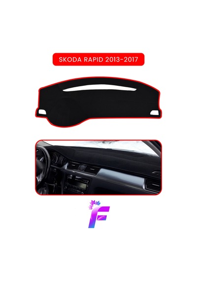Skoda Rapid 2013-2017 Araca Özel Torpido Örtüsü Ön Göğüs Kılıfı Tam Koruma Tam Uyum A81 Torpido Halısı