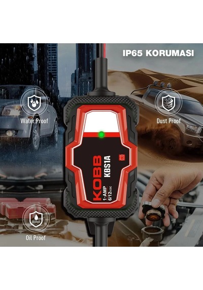 Kobb Kbs1a 6v/12v 30ah Akıllı Akü Şarj Akü Bakım / Desülfatör