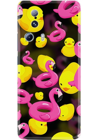 Xiaomi 13 Lite Kılıf Silikon Desen Özel Seri Flamingolar Ördekler 1638
