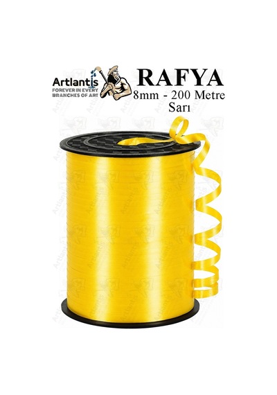 Rafya Şerit Kurdela 1 Adet 8mm 200 Metre Rabant Rafya Renkli Hediye Paketleme İpi Kurdela Balon Bağlama Ponpon Yapma Diğer 73499450