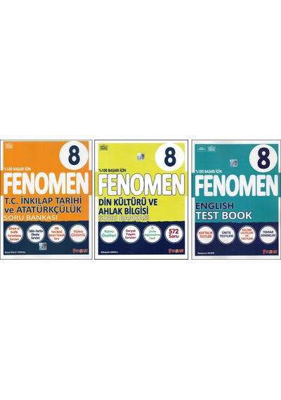 Fenomen 8. Sınıf İnkılap+din Kültürü+ingilizce 3 Kitap