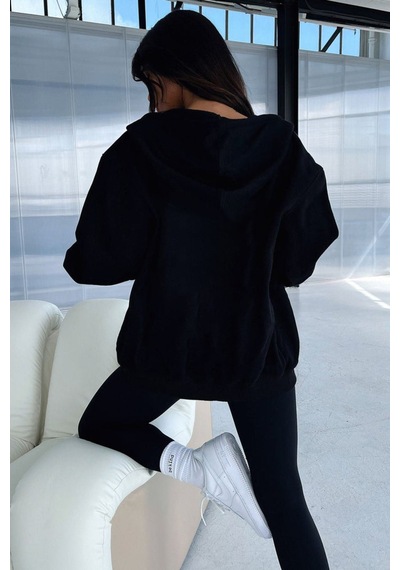 Thatsofetch Minimal %100 Pamuk Hırka - Siyah Oversize Kışlık Kapüşonlu İçi Polarlı Fermuarlı Siyah Thatsofetch Minimal %100 Pamuk Hırka - Siyah Oversize Kışlık Kapüşonlu İçi Polarlı Fermuarlı Siyah