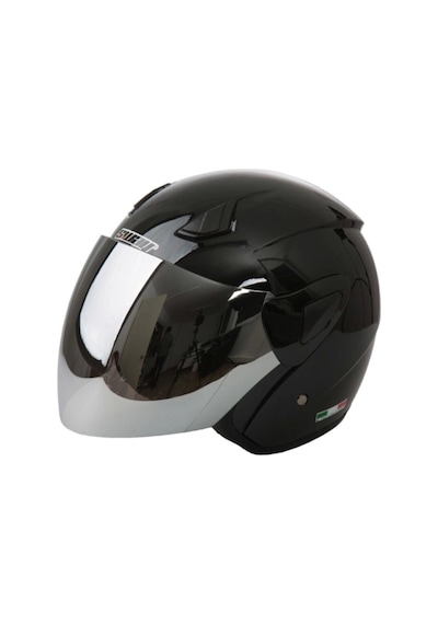 Sway SW-733-700 Açık Motosiklet Kaskı Parlak Siyah