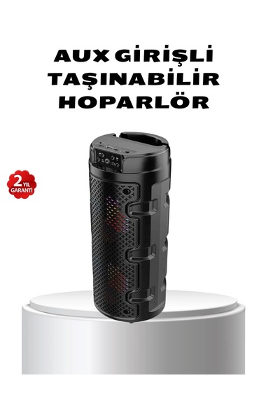 Mey İthalat Bluetooth 5.0 Kablosuz Hoparlör Çift Sürücülü Yüksek Ses Kalitesi Kompakt Tasarım