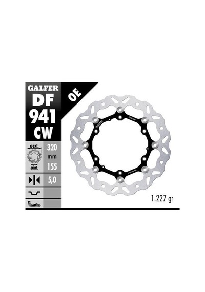 Husqvarna Svartpilen 401 Ön Fren Diski 320 Mm 2024 Sonrası Galfer Dalgalı Hareketli Aluminyum Disk