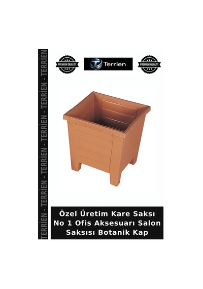 Özel Üretim Kare Saksı No 1 Ofis Aksesuarı Salon Saksısı Botanik Kap
