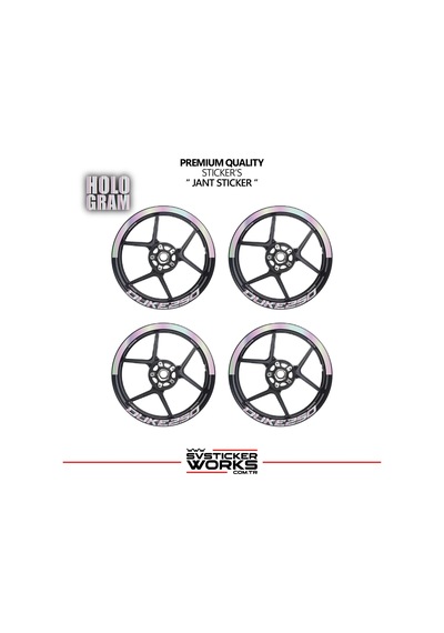 Ktm Duke 250 Jant Şeridi Yarım Jant Kaplama & Duke 250 Yazı Sticker Seti 63414374