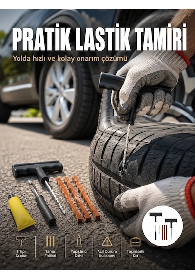 Hepsi Otomobil Motosiklet Bisiklet İçin Güvenli Lastik Tamir Kiti Najmaddin