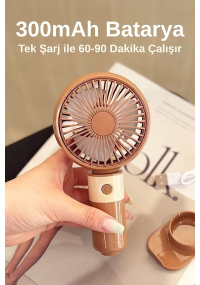 Taşınabililir Mini Usb Şarjlı 3 Kademeli El Masaüstü Vantilatör Fan Soğutucu Ym88214