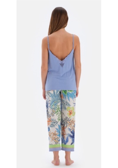 Eros 33534 3 Lü Sabahlıklı Kadın Pijama Takımı Lila