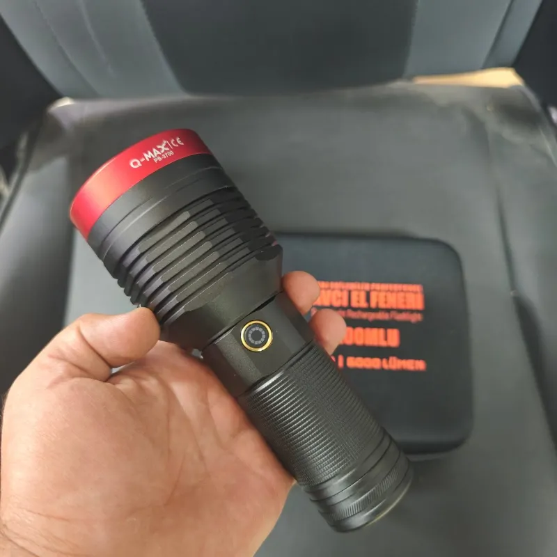 O-max Ps-3700 6000 Lümen 60w Professional Uzun Menzil El Feneri Bej - Siyah
