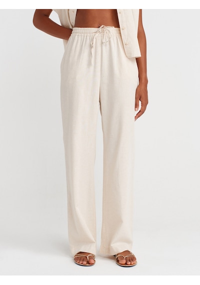 Dilvin 72156 Pijama Pantolon-ekru Ekru