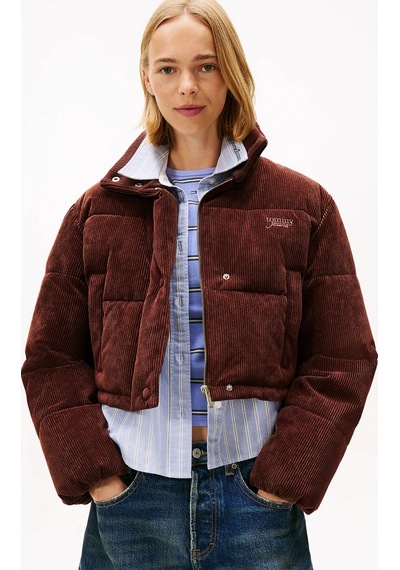 Tommy Hilfiger Tjw Kadife Şişme Kadın Kahverengi Ceket Dw0dw21658gs7 Kahverengi