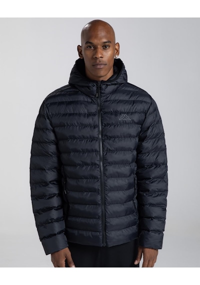 Kappa Logo Rina Puffer Erkek Siyah Regular Şişme Mont