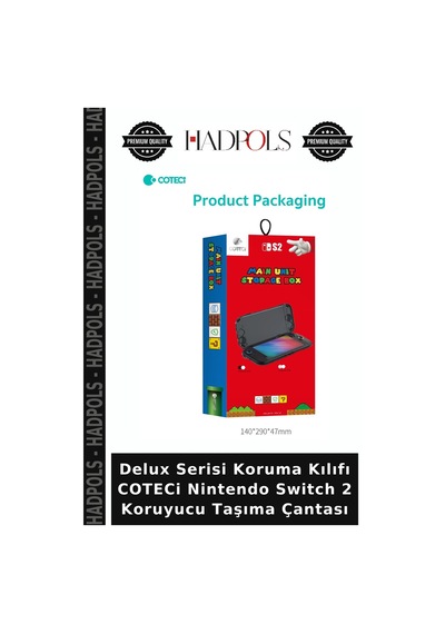 Delux Serisi Koruma Kılıfı Coteci Nintendo Switch 2 Koruyucu Taşıma Çantası