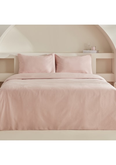 Karaca Home Charm Sion %100 Pamuk Jakarlı Saten King Size Nevresim Takımı Pudra 200.22.12.0112