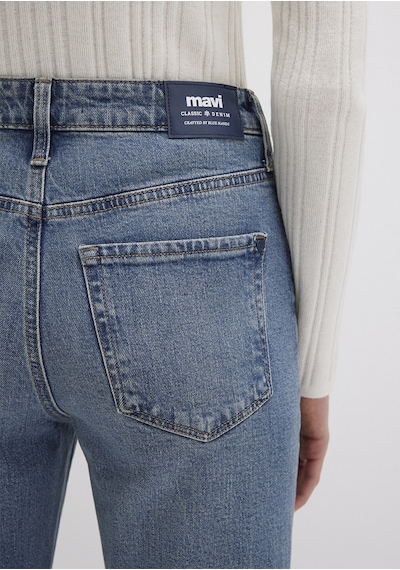 Mavi - Cindy Classic Denim Gölgeli Indigo Mavisi Jean Pantolon 100277-90498 Mavi