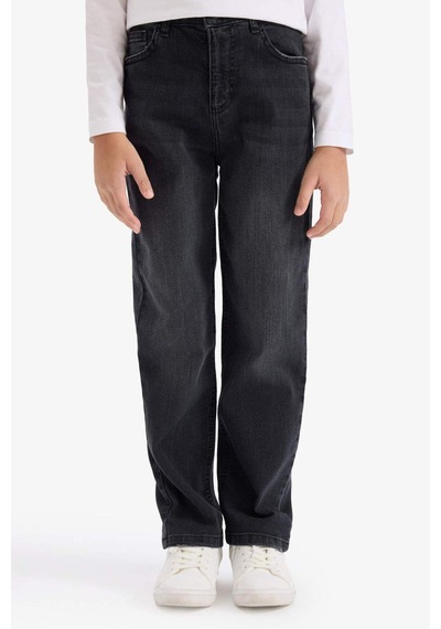 Defacto Erkek Çocuk Straight Fit Düz Paça Jean Pantolon G6202a825cwnm40 Siyah-nm40