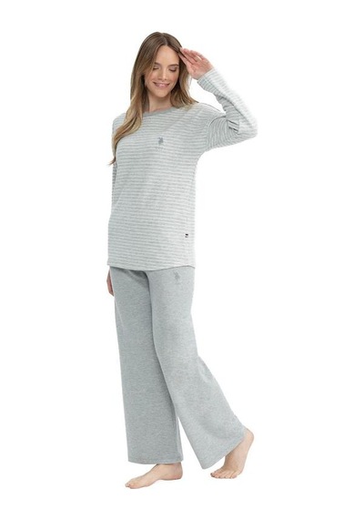 U.S. Polo Assn. U.s Polo 17083 Kadın Yuvarlak Yaka Pijama Takım 001