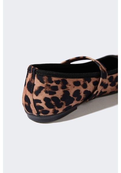 DeFacto Kız Çocuk Leopar Desenli Slip On Düz Taban Babet E7807A825SMKR1 Çok Renkli