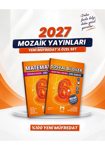 Mozaik Yayınları 6. Sınıf Matematik-sosyal Bilgiler Soru Bankası Seti 2 Kitap