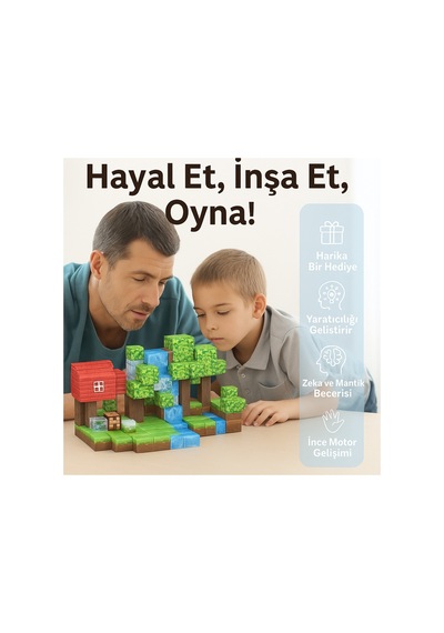 Module World 100 Parça Minecraft Tarzı Zeka Geliştici Eğitici Oyuncak