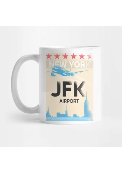 Jfk Havalimanı - Seyahat Sevgisi - Gezgin Kupa Bardak Çok Renkli