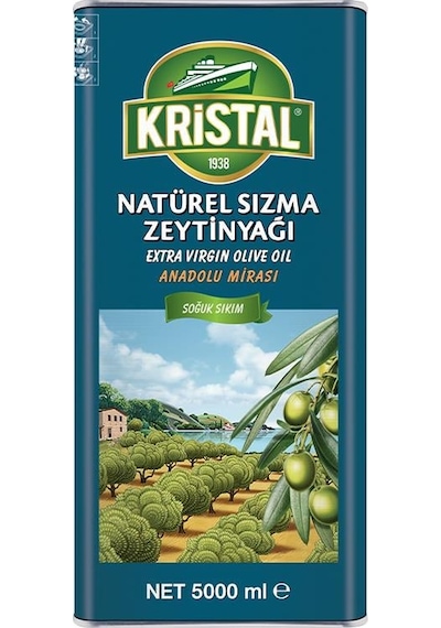 Kristal Natürel Sızma Zeytinyağı Anadolu Mirası 5 Litre Teneke