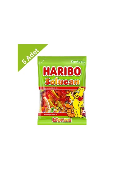 Haribo Solucan 80 G X 5 Adet - Yumuşacık Ve Meyveli Haribo Eğlencesi