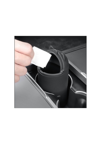 Red Lion Parts Tesla Model Y Juniper Uyumlu Orta Konsol Bardaklık İçi Silikon Mini Çöp Kutusu Düzenleyici