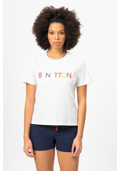 Benetton Bnt-w20382-23y Kadın T-shirt Bnt-w20382-r0152 Bej