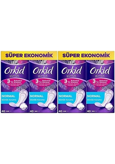 Orkid Günlük Ped Normal Dev Ekonomi Paketi 80 Ped 2
