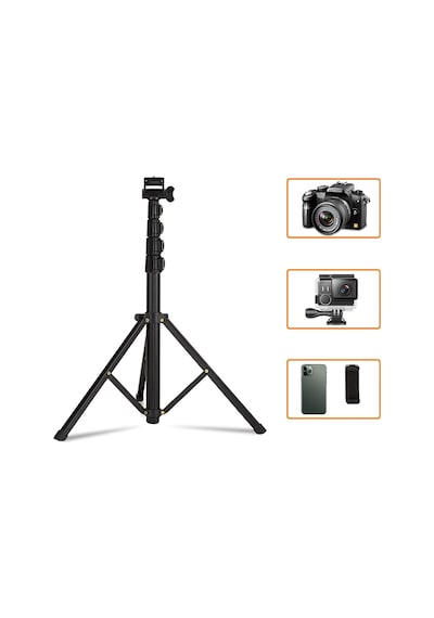 Jmary MT-39 5 Kademeli 153cm Fonksiyonel 2 in 1 Monopod 360 Derece Dönebilen Başlıklı Tripod JMARY-TA84069 Siyah