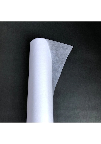 25 Gram Kağıt Yapışkanlı Tela Beyaz 5mt Ütüyle Yapışan A++ Kalite