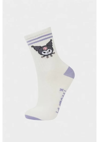 DeFacto Kız Çocuk Hello Kitty 3'lü Pamuklu Uzun Çorap F6704A8NSKR1
