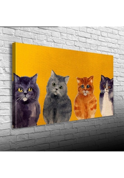 Yavru Kediler Canvas Tablo 60x120