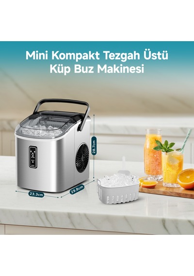 Bullet Kapsül Taşınabilir Buz Makinesi, Otomatik Temizleme, Hızlı Buz Yapma, Im008-bsı
