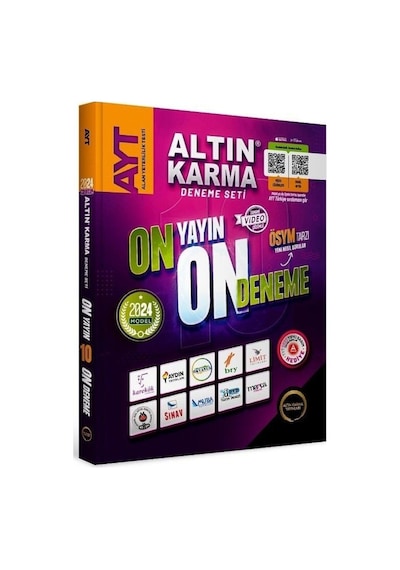 2024 Ayt 10 Yayın 10 Deneme Tamamı Video Çözümlü - Altın Karma Yayınları