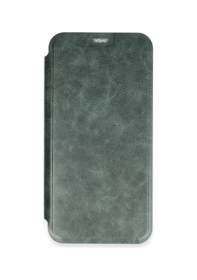 Newface  Apple  Uyumlu iPhone 16 Plus Kılıf Flip Cover - Koyu Yeşil